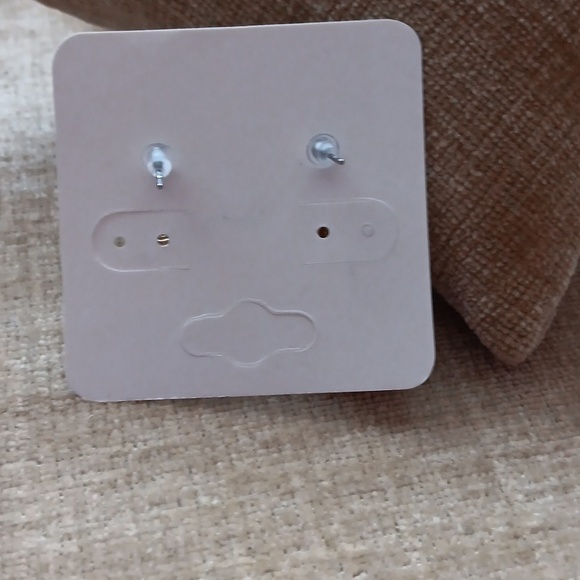 Gold Tone Faux Pearl Rhinestone Accented Chunky Hoop Earrings - Picture 7 of 8